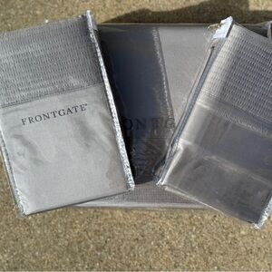 Frontgate Pewter Duvet Cover & Euro Shams - Queen - NWT